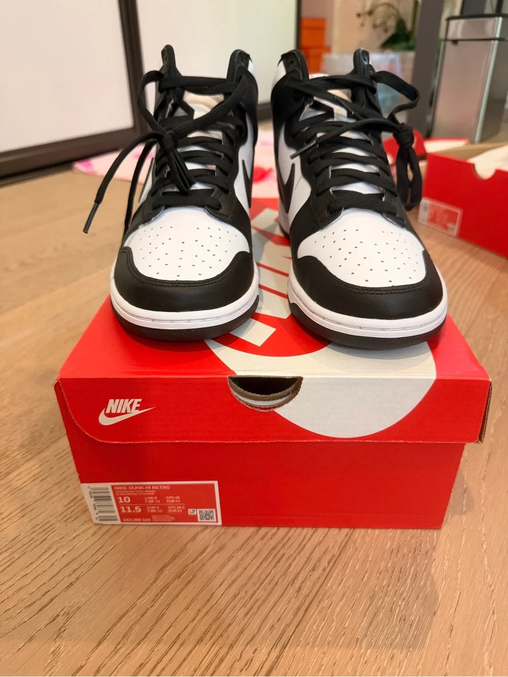 Nike Men’s Panda Black/White High-Top Sneakers